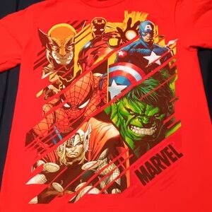 Marvel Heroes Red Short Sleeve Tee